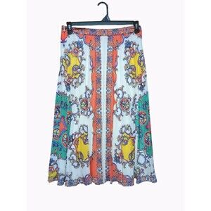 Flying Tomato Womens Pleated Skirt  Baroque-style Large, Side Zipper